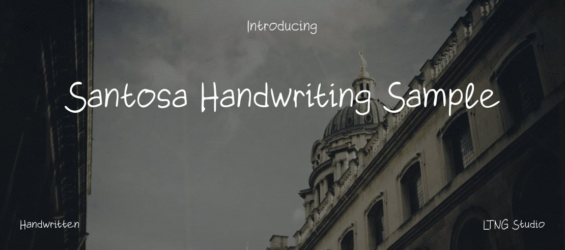 Santosa Handwriting Sample Font