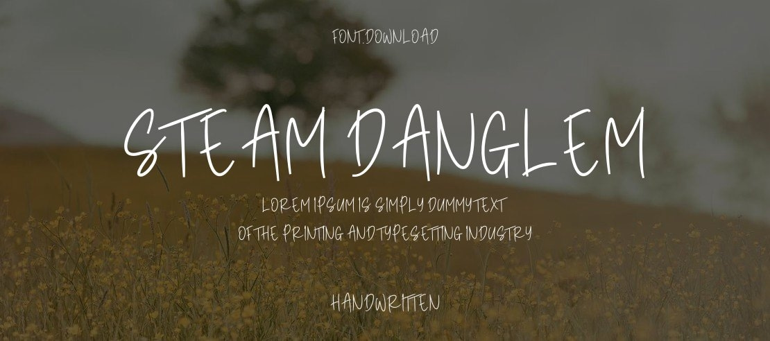 Steam Danglem Font