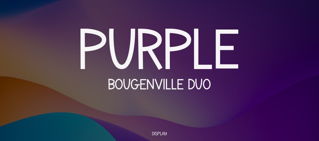 Purple Bougenville Duo Font Family