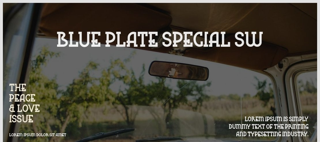 Blue Plate Special SW Font