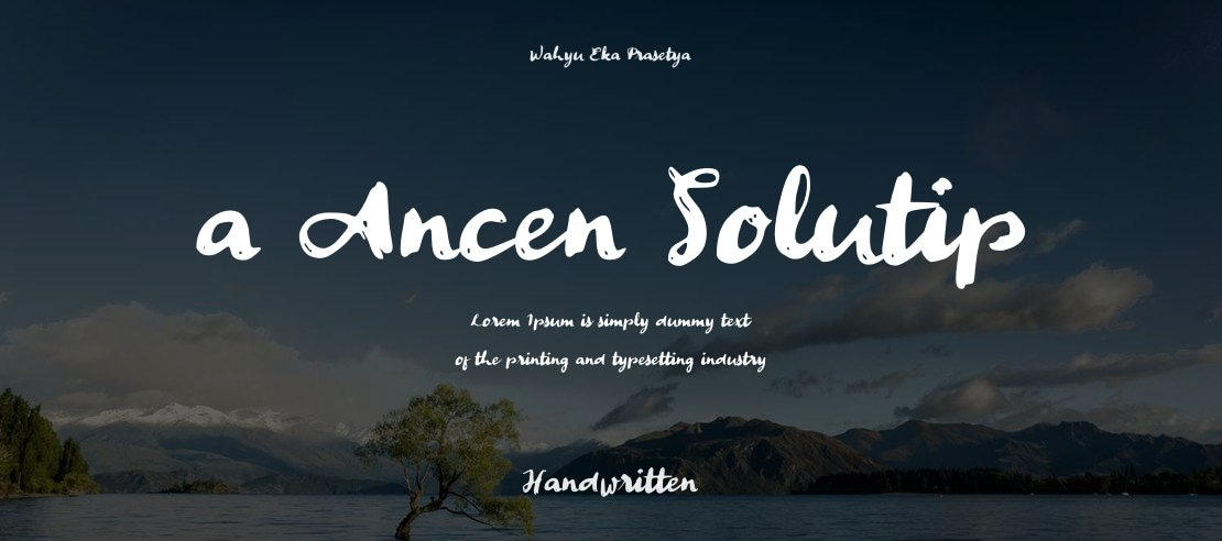 a Ancen Solutip Font