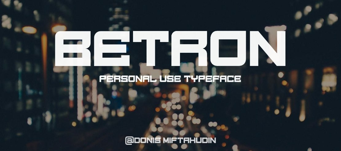 Betron Personal Use Font