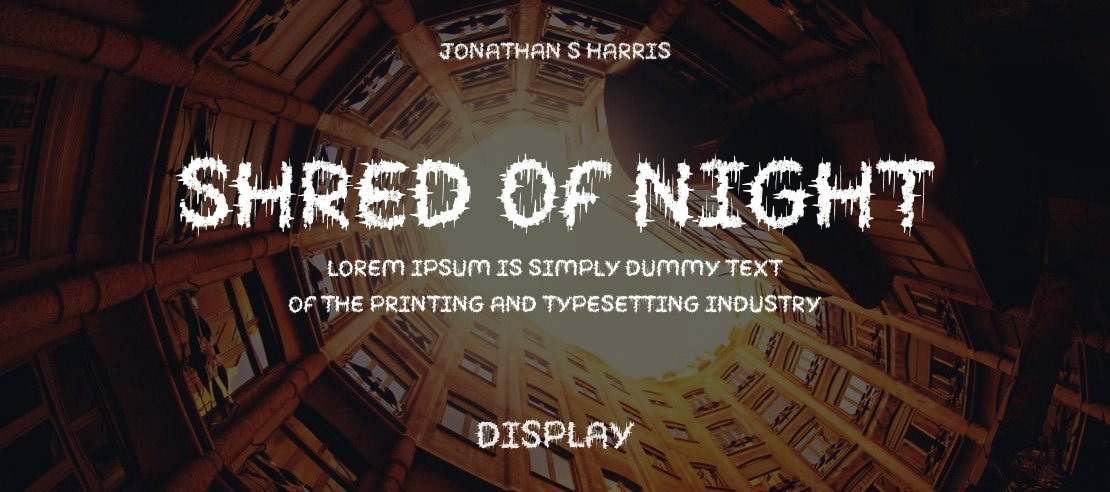 SHRED OF NIGHT Font