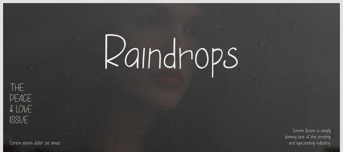 Raindrops Font