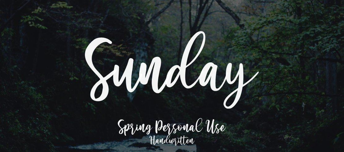 Sunday Spring Personal Use Font