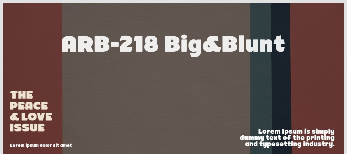 ARB-218 Big&Blunt Font Family