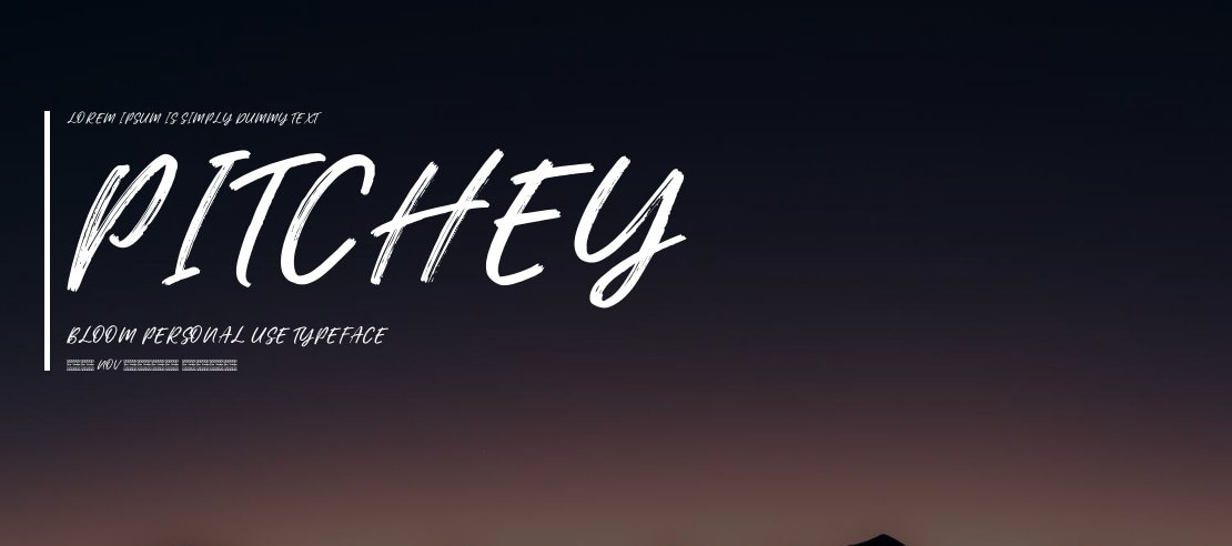 Pitchey Bloom Personal Use Font