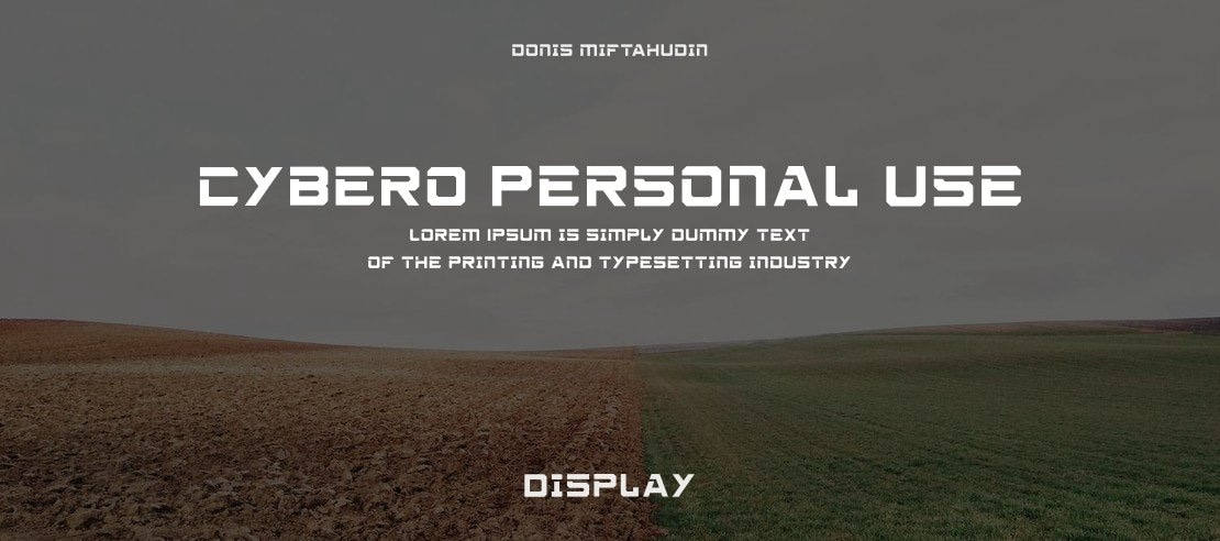 cybero Personal Use Font