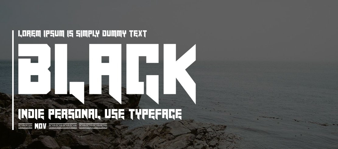 Black Indie Personal Use Font