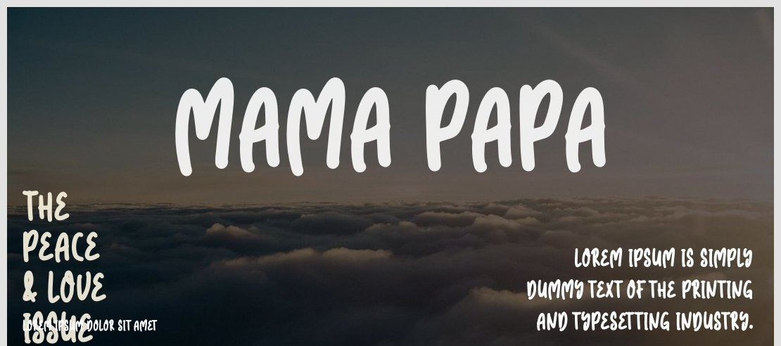 mama papa Font