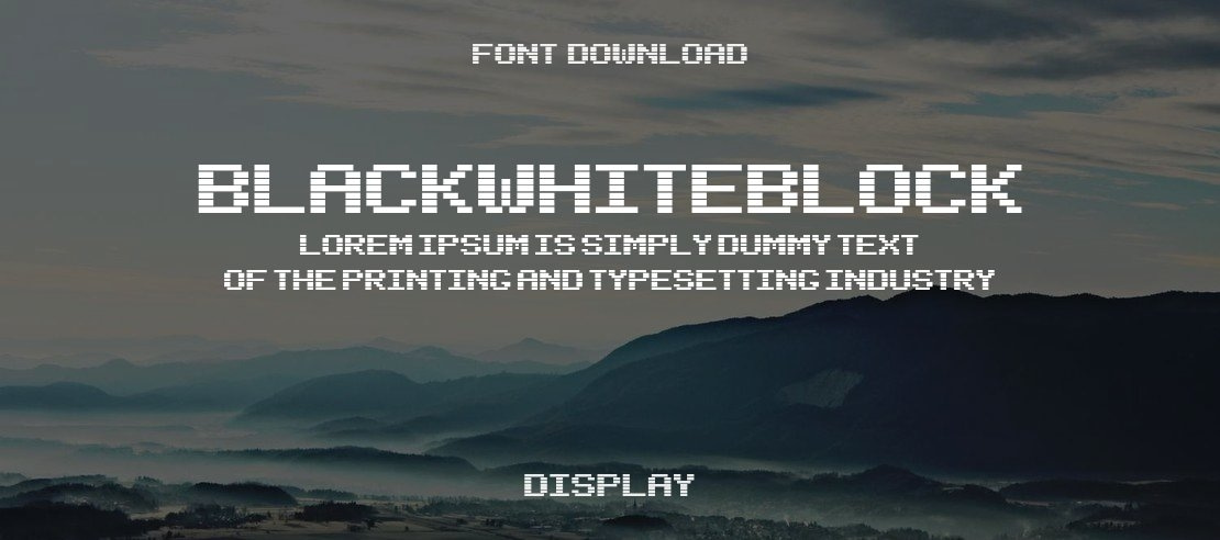 BlackWhiteBlock Font