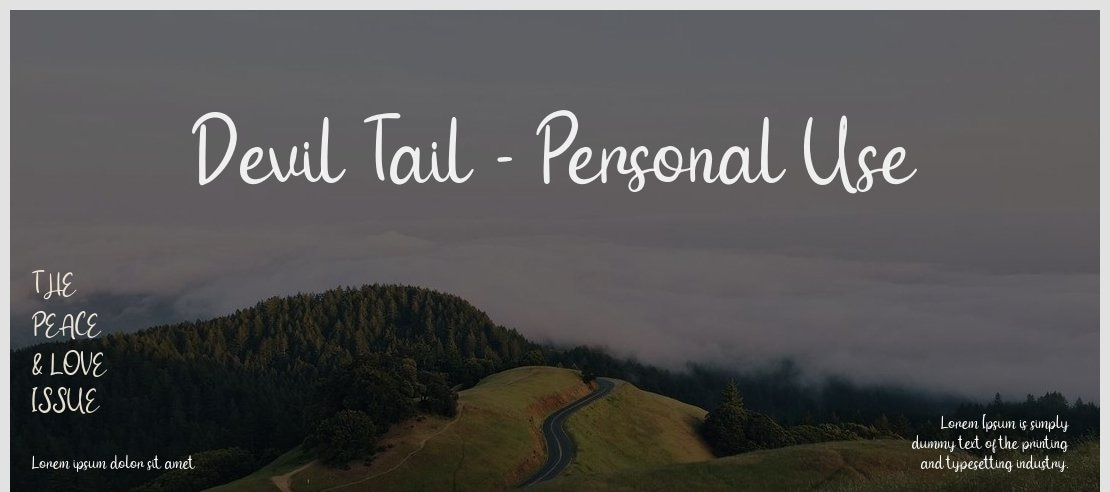 Devil Tail - Personal Use Font