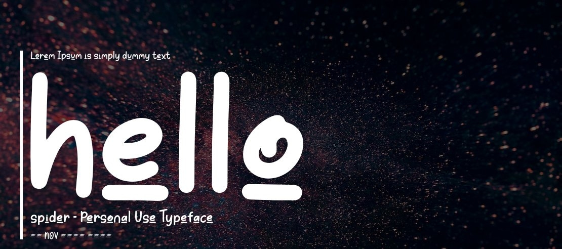 hello spider - Personal Use Font Family