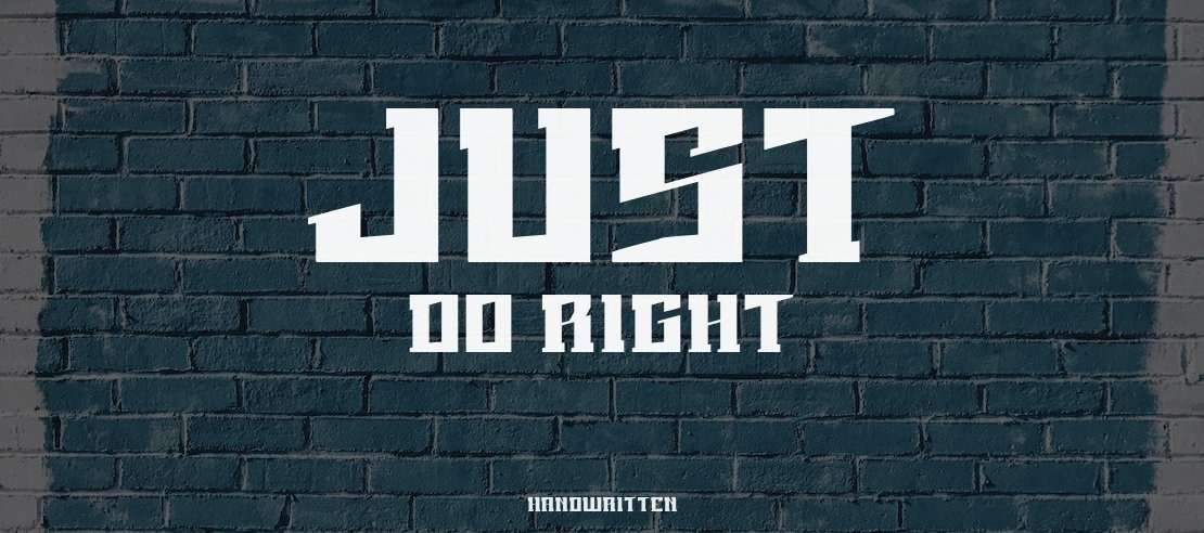 Just Do Right Font
