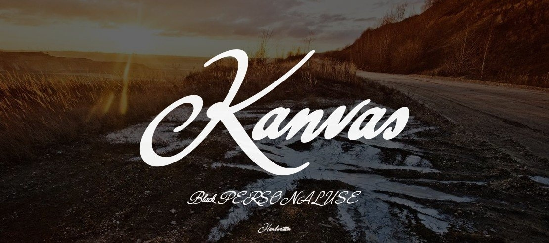 Kanvas Black PERSONAL USE Font Family