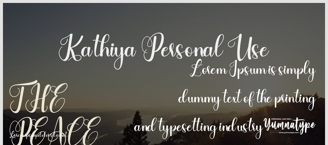 Kathiya Personal Use Font