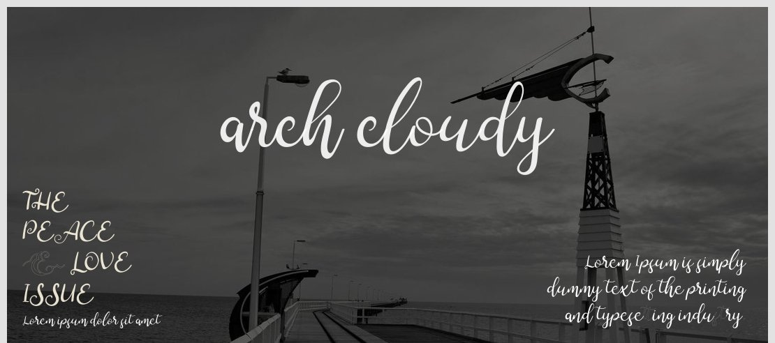 arch cloudy Font