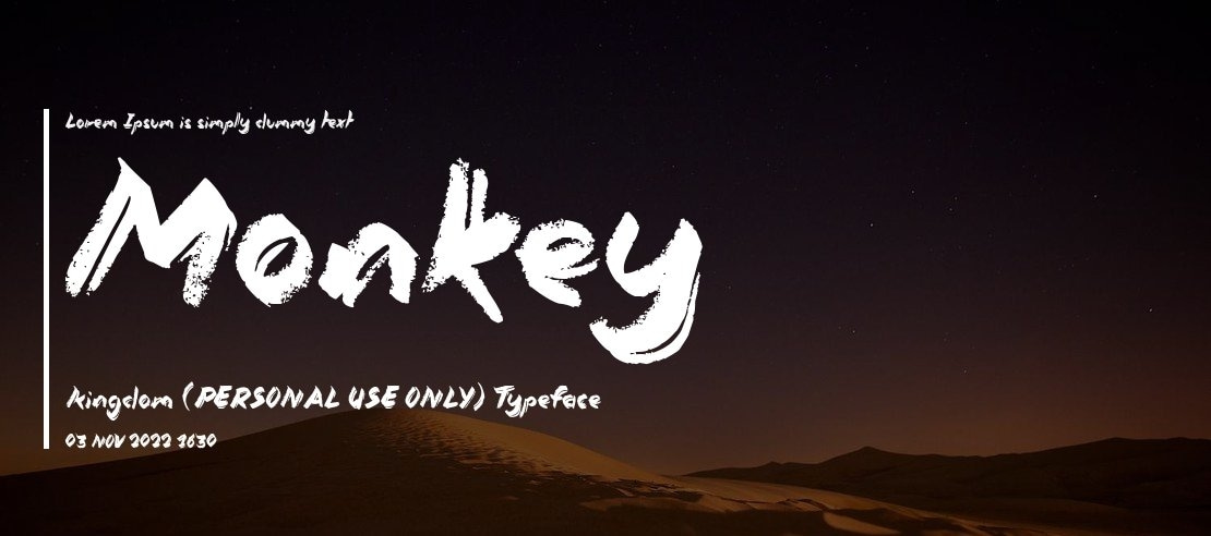 Monkey Kingdom (PERSONAL USE ONLY) Font