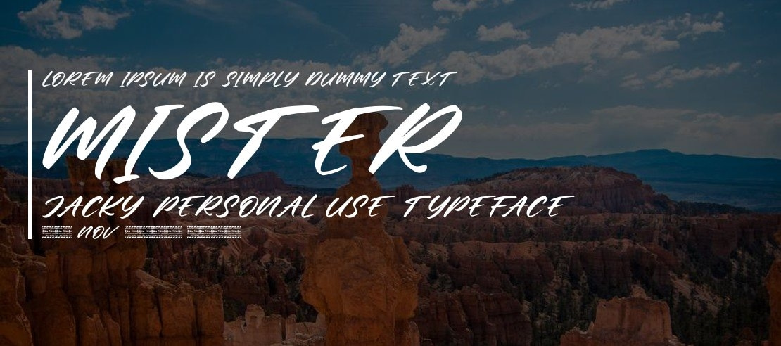 Mister Jacky Personal Use Font