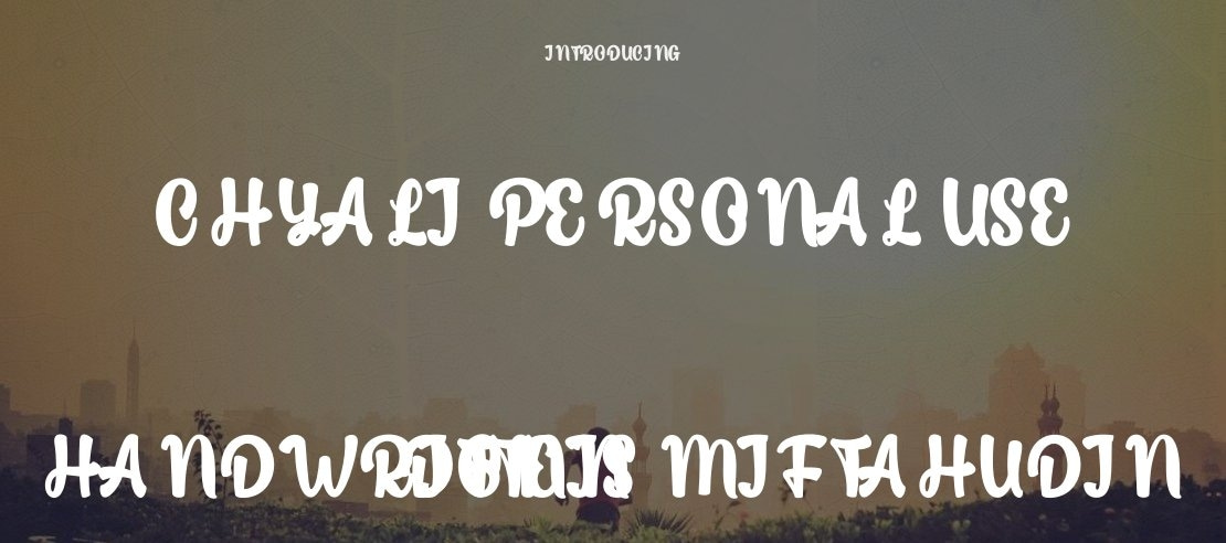 Chyali Personal Use Font