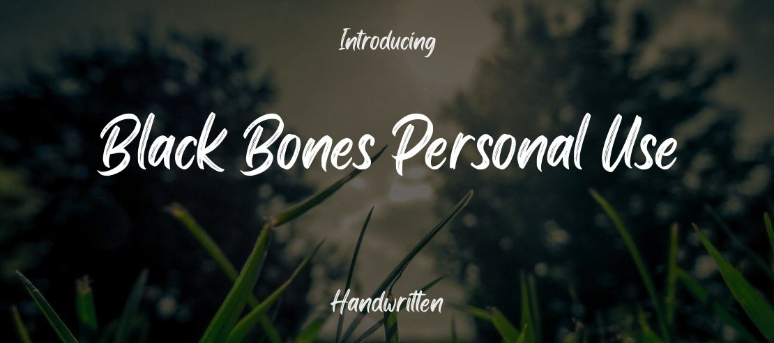 Black Bones Personal Use Font