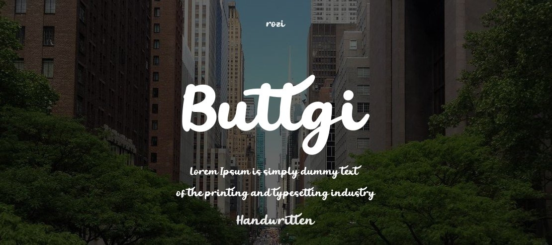 Buttgi Font