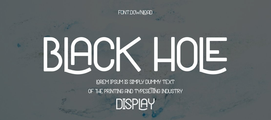 Black Hole Font Family