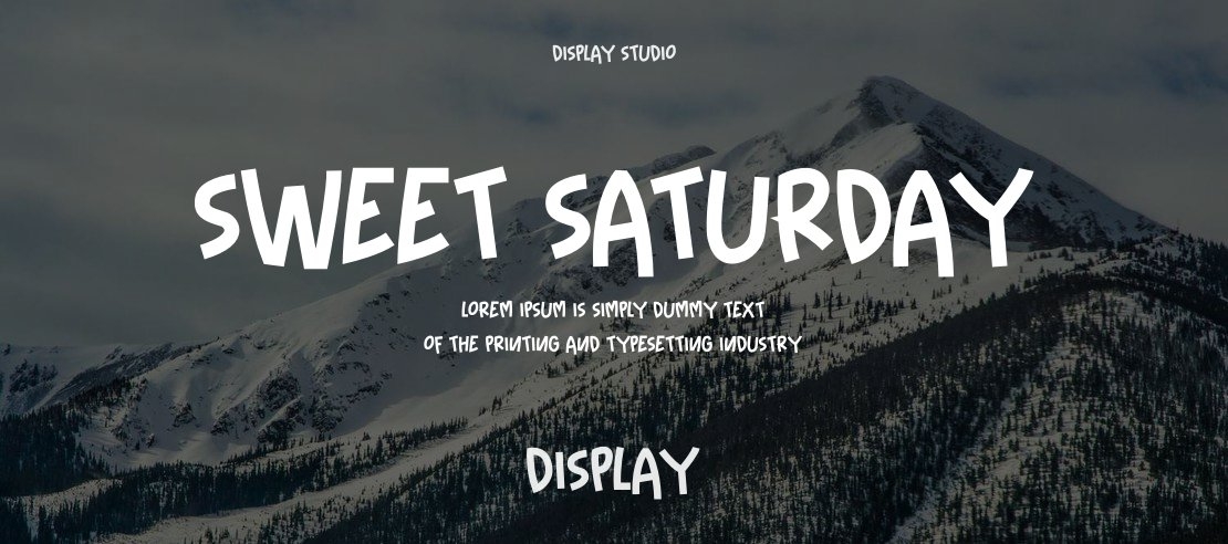 Sweet Saturday Font Family