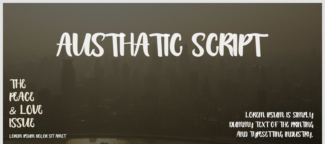 Austhatic Script Font