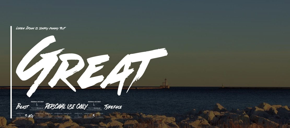 Great Beast (PERSONAL USE ONLY) Font