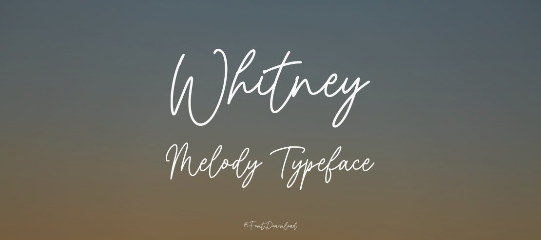 Whitney Melody Font