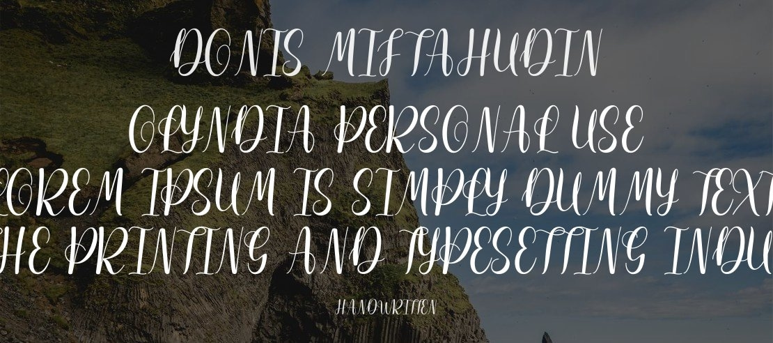 Olyndia Personal Use Font