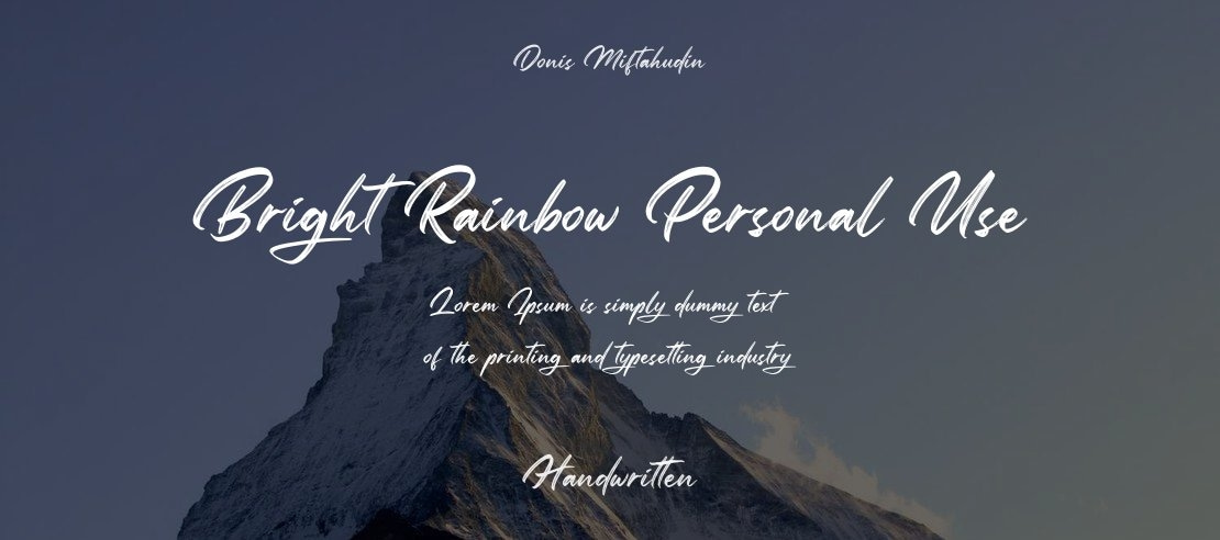 Bright Rainbow Personal Use Font