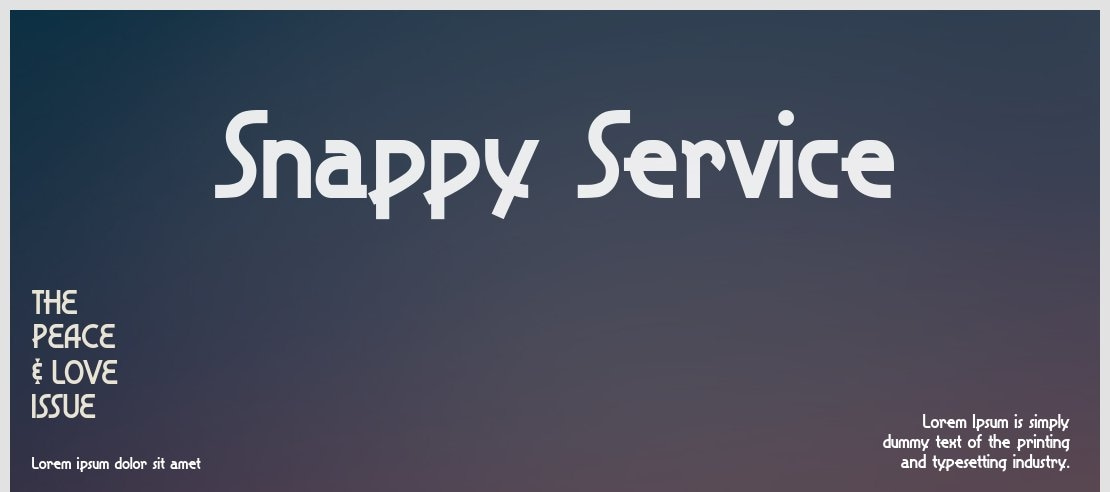Snappy Service Font