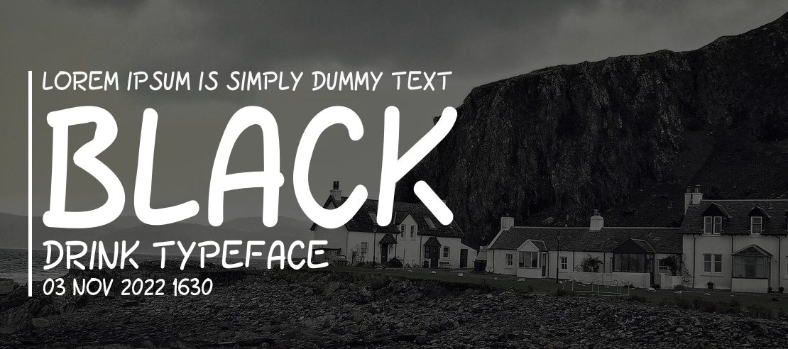 BLACK DRINK Font