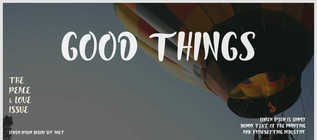 Good Things Font