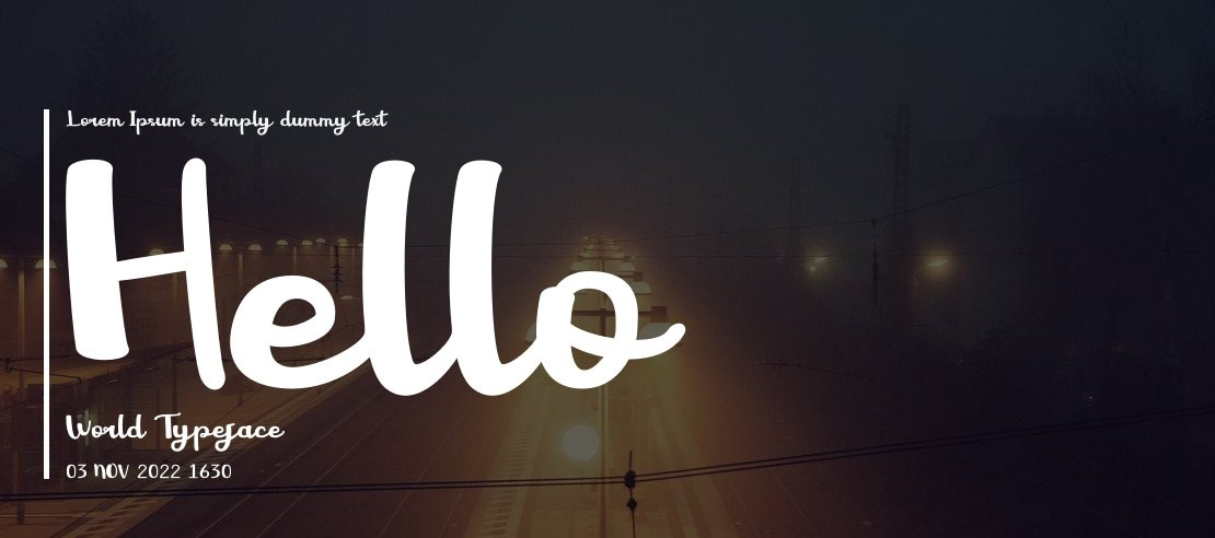 Hello World Font