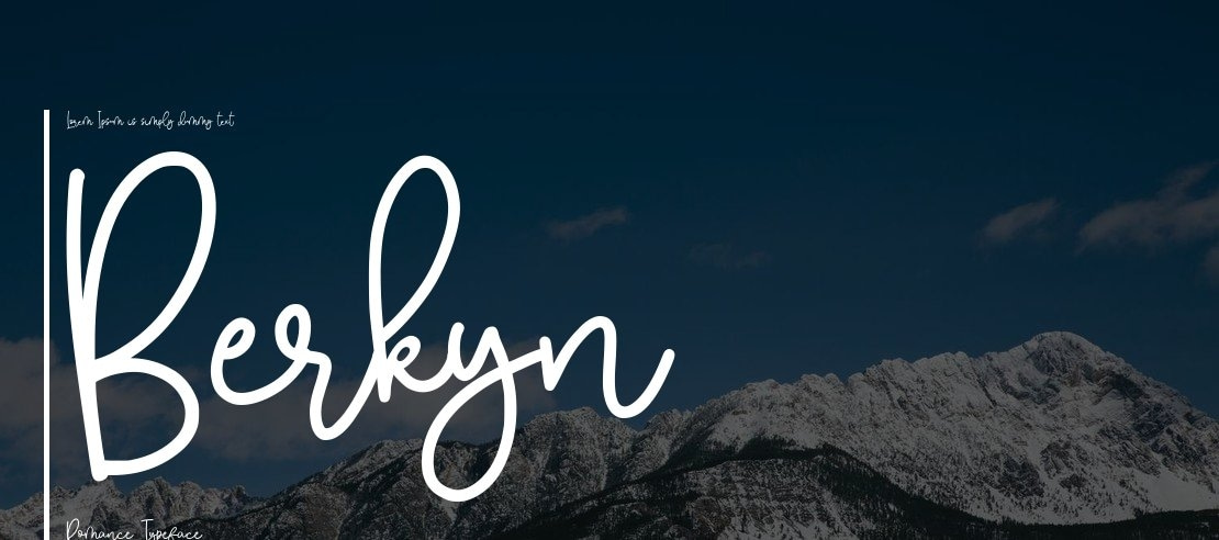 Berkyn Romance Font