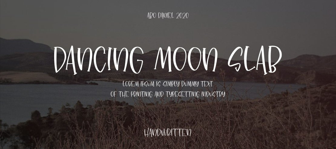 dancing moon slab Font
