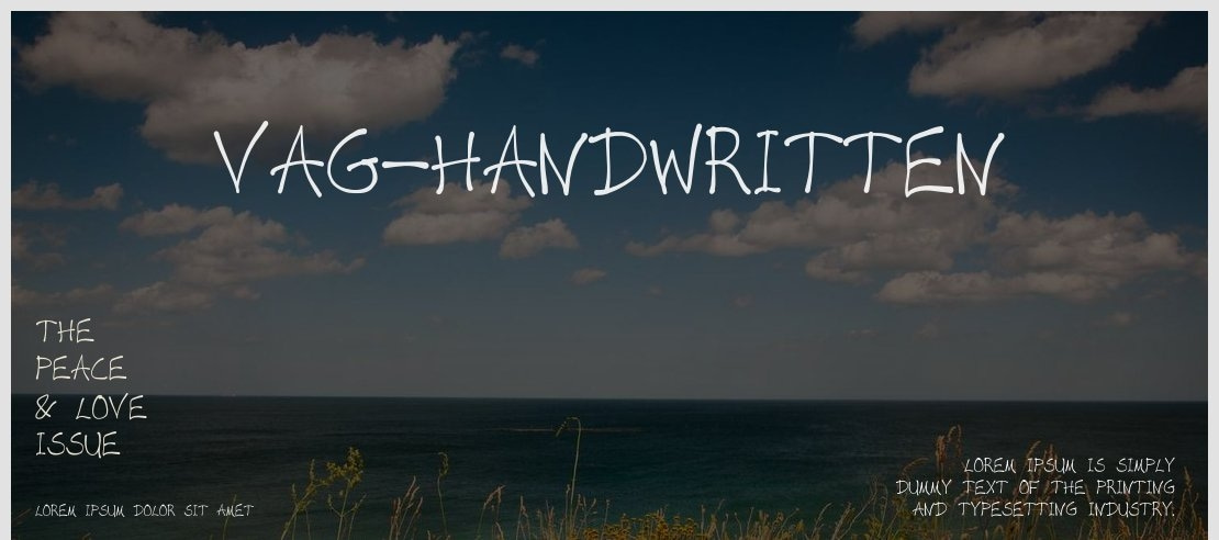 VAG-HandWritten Font