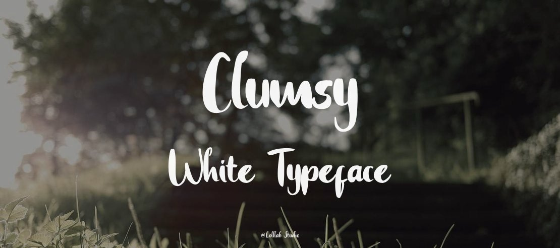 Clumsy White Font