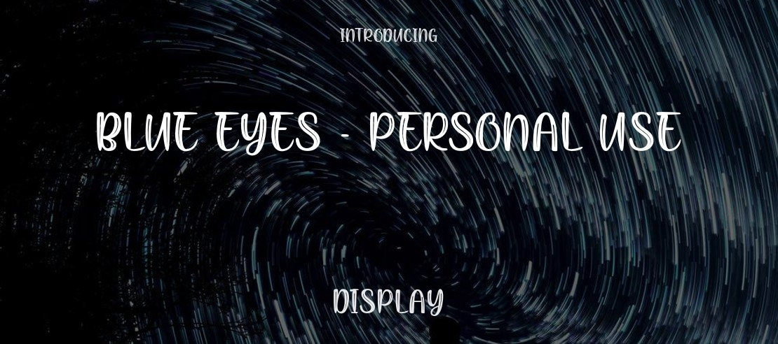 Blue Eyes - Personal Use Font
