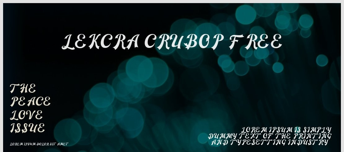 Lekcra Crubop Free Font