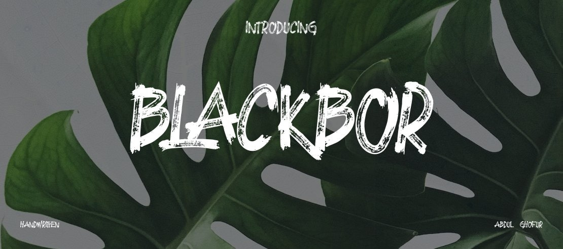 BLACKBOR Font