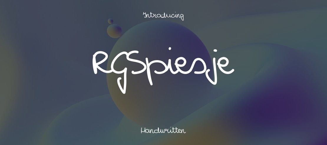 RGSpiesje Font