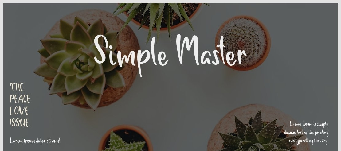 Simple Master Font