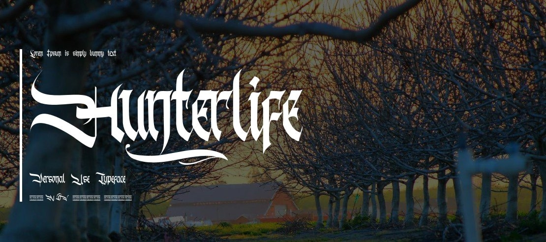 Hunterlife Personal Use Font