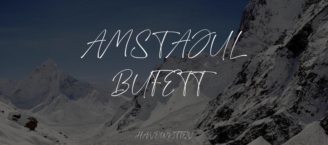 Amstajul Bufett Font