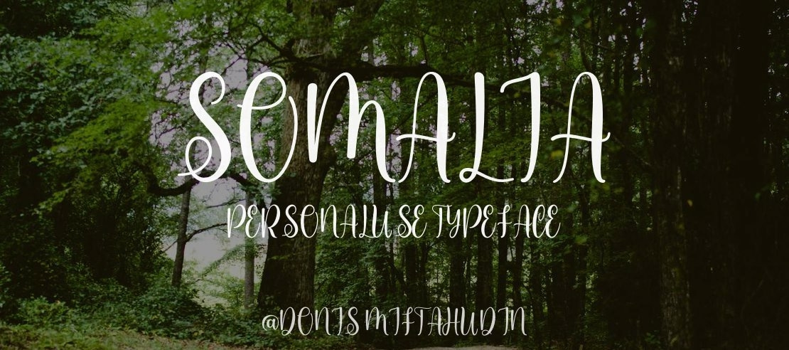 Somalia Personal Use Font