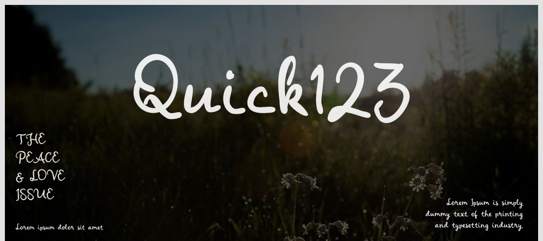 Quick123 Font